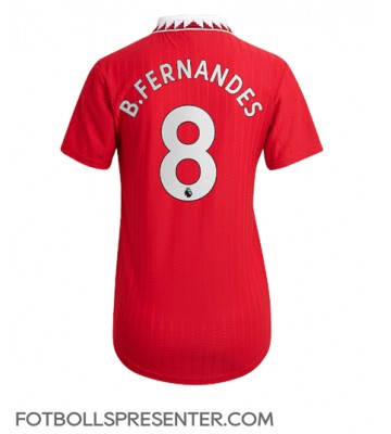 Manchester United Bruno Fernandes #8 Hemma Matchtröja Dam 2022-23 Kortärmad